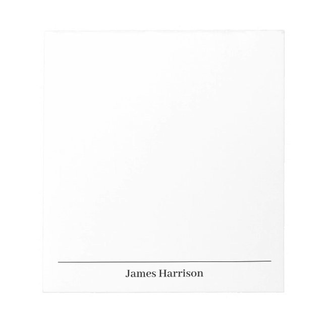Bloc-note Minimaliste Classique Simple Professionnel (Devant)