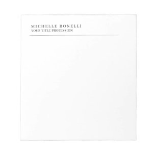 Bloc-note Minimaliste Classique Simple Professionnel Propre