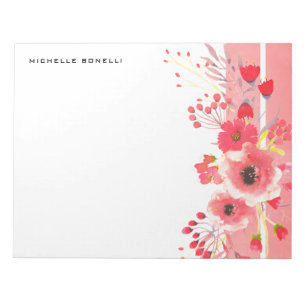 Bloc-note Minimaliste Fleur Moderne