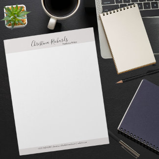 Bloc-note Minimaliste gris élégant