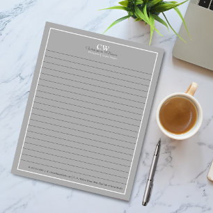 Bloc-note Minimaliste gris professionnel