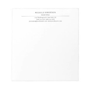 Bloc-note Minimaliste Moderne Professionnel Créatif