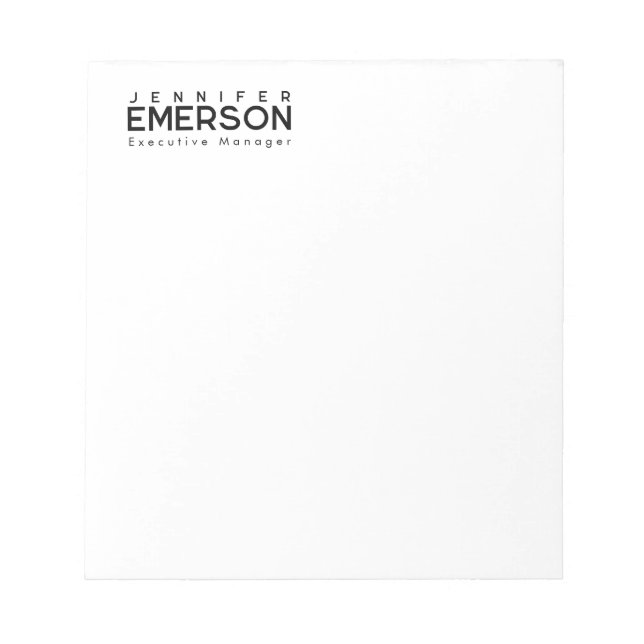 Bloc-note Minimaliste moderne professionnel plain  (Devant)