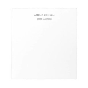 Bloc-note Minimaliste Moderne Professionnel Simple