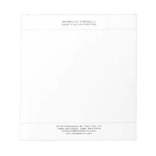 Bloc-note Minimaliste Moderne Professionnel Simple