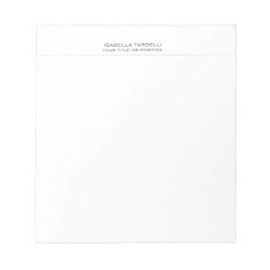 Bloc-note Minimaliste Moderne Professionnel Simple