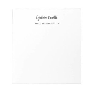 Bloc-note Minimaliste Moderne Professionnelle Manuscrit