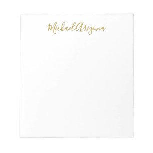 Bloc-note Minimaliste Moderne Simple Nom Manuscrit