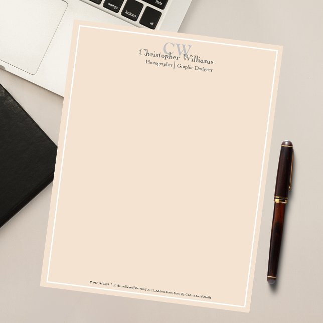 Bloc-note Minimaliste Professionnel Beige (Créateur téléchargé)