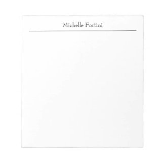 Bloc-note Minimaliste Professionnel Classique Blanc