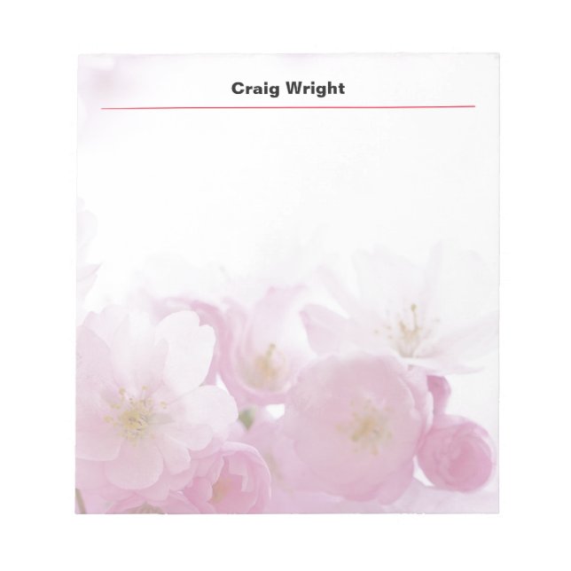 Bloc-note Minimaliste Professionnel Fleur Simple (Devant)