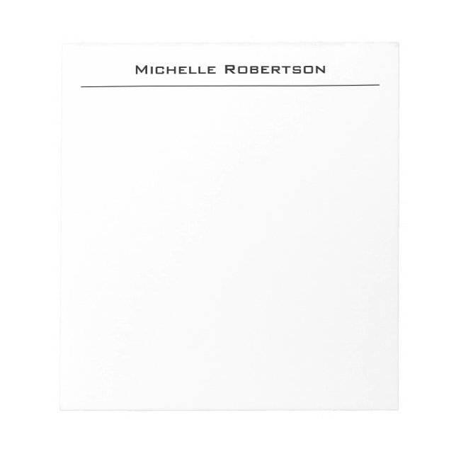 Bloc-note Minimaliste Professionnel Simple Moderne (Devant)