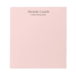 Bloc-note Minimaliste Professionnel Unique Classique Pastel