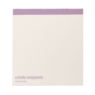Bloc-note Minimaliste Propre Lavande Violet & Pêche Pâle