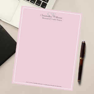 Bloc-note Minimaliste rose professionnel