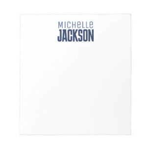 Bloc-note Minimaliste Simple Moderne Votre Nom Message
