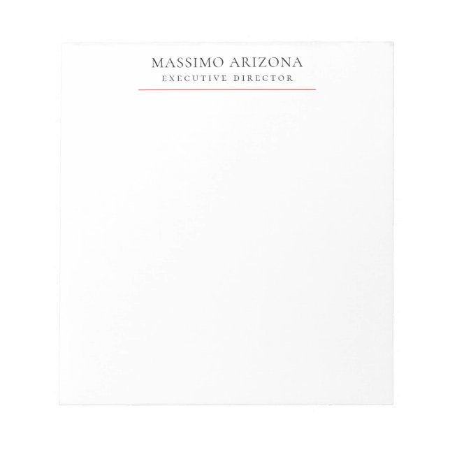Bloc-note Minimaliste simple noir blanc (Devant)