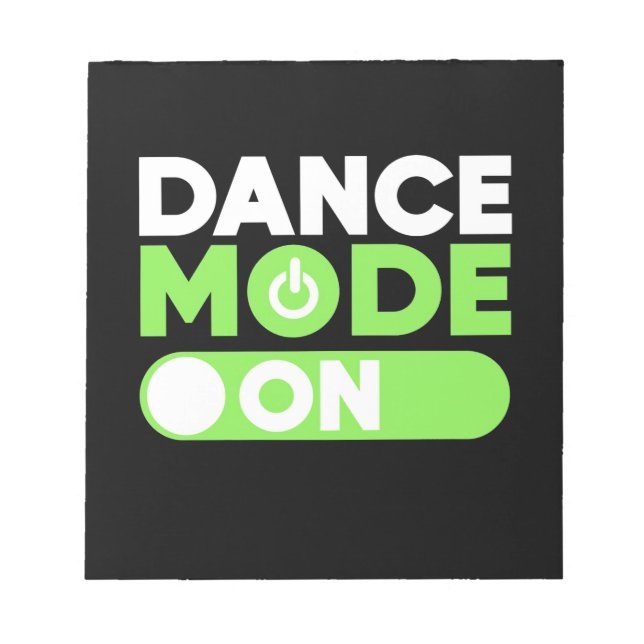 Bloc-note Mode Danse activé (Devant)