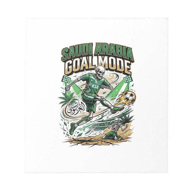 Bloc-note Mode de but de l'Arabie saoudite Skeleton Striker  (Devant)