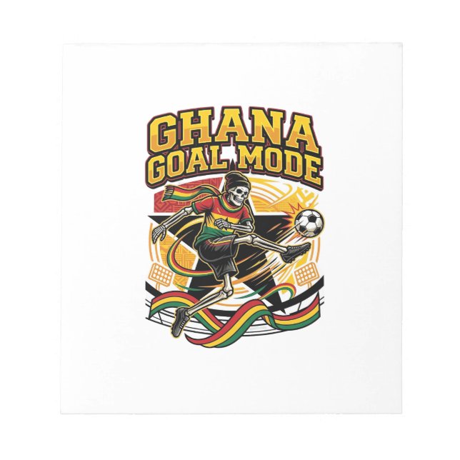 Bloc-note Mode de but Ghana Skeleton Striker Nations Streetw (Devant)