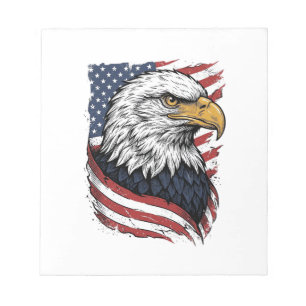 Bloc-note Modèle de chemise patriotique vintage avec drapeau