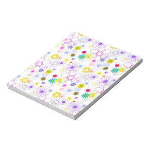 Bloc-note Modèle floral coloré