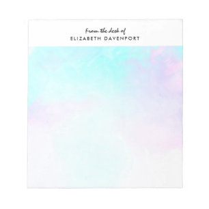 Bloc-note Modern Abstract Blue & Purple Watercolor