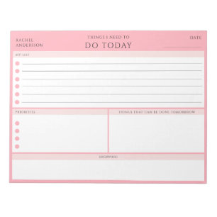 Bloc-note Modern Daily Rappelle Les Listes D'Activités
