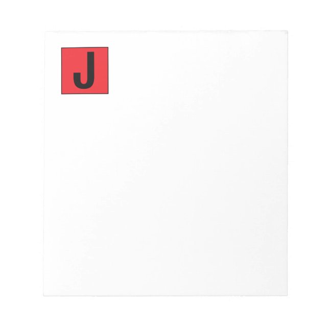 Bloc-note Modern Elegant Plain Professional Monogram (Devant)