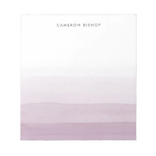 Bloc-note Modern Purple and White Watercolor Layered Ombre