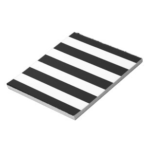 Bloc-note Modern Style Black And White Stripes