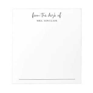 Bloc-note Moderne à partir du bureau de femme affaires