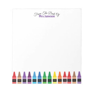 Bloc-note Moderne chic mignon du bureau de Rainbow Crayon