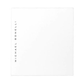 Bloc-note Moderne Créatif Branché Blanc Ajouter un nom