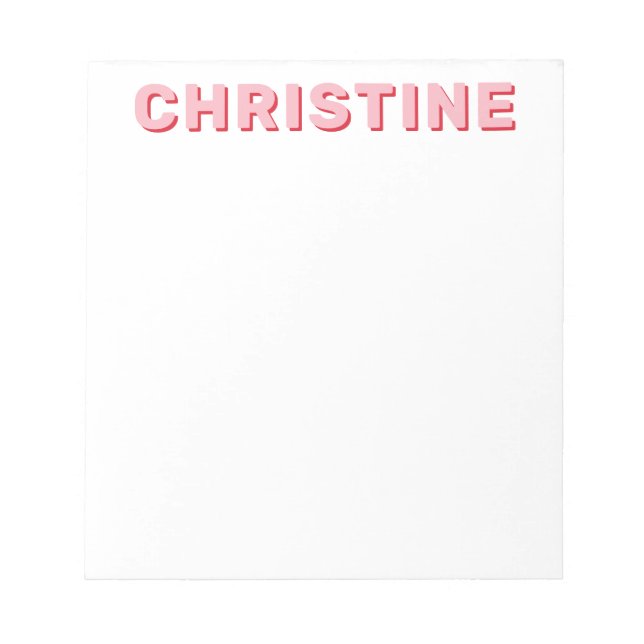 Bloc-note Moderne Cute Blush Rose Cherry Rouge Enseignant (Devant)