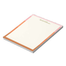 Moderne Élégant Bordure Rose Orange Personnalisé