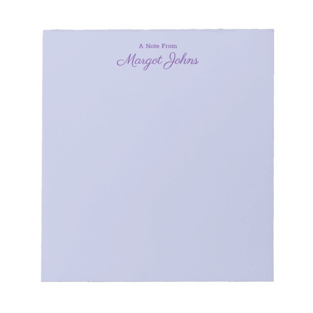 Bloc-note Moderne Élégant Simple Élégant Violet (Devant)