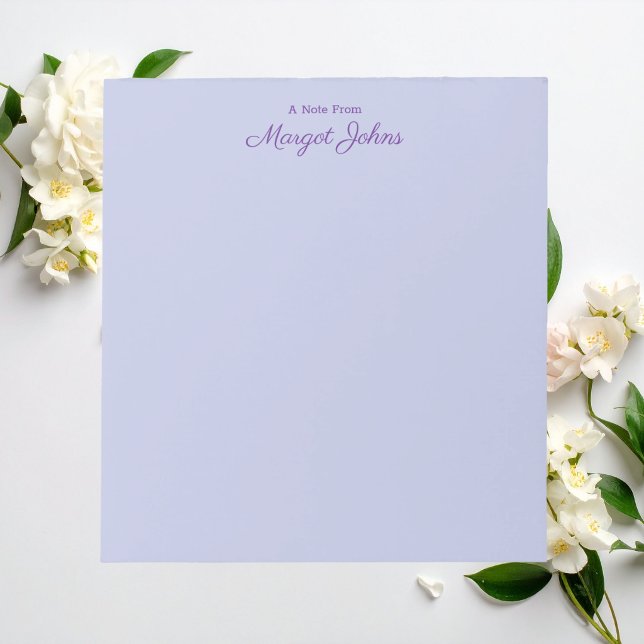Bloc-note Moderne Élégant Simple Élégant Violet (Créateur téléchargé)