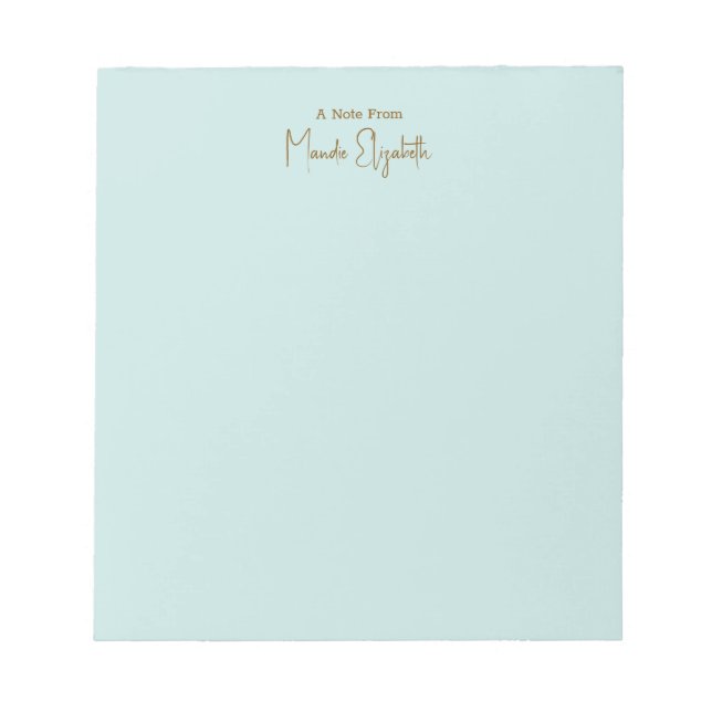 Bloc-note Moderne Élégant Simple Monogrammé Chic de Classe (Devant)