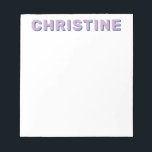 Bloc-note Moderne mignon violet violet Marine Bleu Enfants E<br><div class="desc">Moderne classique mignon violet violet Marine Bleu Typographie Retro Enfants Professeur Bloc-notes</div>