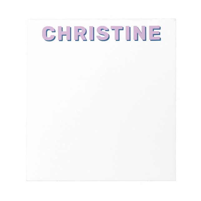 Bloc-note Moderne mignon violet violet Marine Bleu Enfants E (Devant)