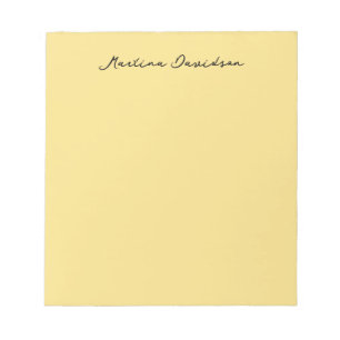 Bloc-note Moderne Minimaliste Couleur Jasmin Créer Nom