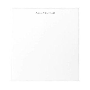 Bloc-note Moderne Minimaliste Professionnel Simple Nom Clair