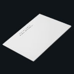 Bloc-note Moderne Monogramme Gris papeterie Simple<br><div class="desc">Bloc-notes personnalisé gris simple. Espace pour les rappels,  les notes rapides et les listes pour garder le cap.</div>