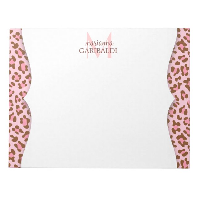 Bloc-note Moderne Poster de animal Choco rose fille personna (Devant)