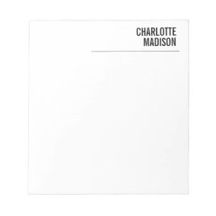 Bloc-note Moderne Simple Blanc Tendance Minimaliste Simple