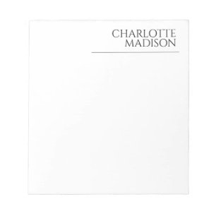 Bloc-note Moderne Simple Blanc Tendance Minimaliste Simple