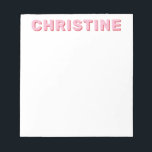 Bloc-note Moderne Simple Cute Rose Typographie Enfants Ensei<br><div class="desc">Classique moderne Cute rose typographique pour enfants Bloc-notes de l'enseignant</div>