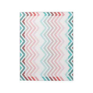 Bloc-note Moderne, tendance, chevron zigzag coloré