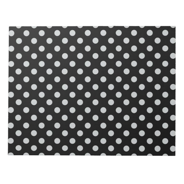 Bloc-note Modifier Pois gris N'importe quelle couleur Clique (Devant)